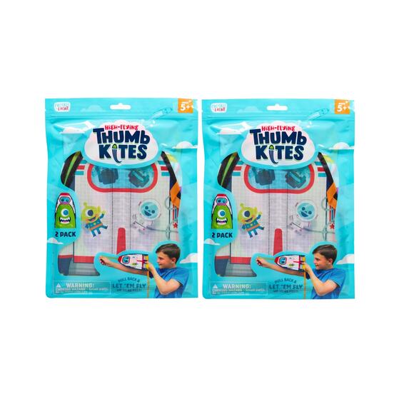 2 Pack Chuckle & Roar Thumb Kite Launch Using Your Thumb Durable Rubber Toy - Picture 1 of 2